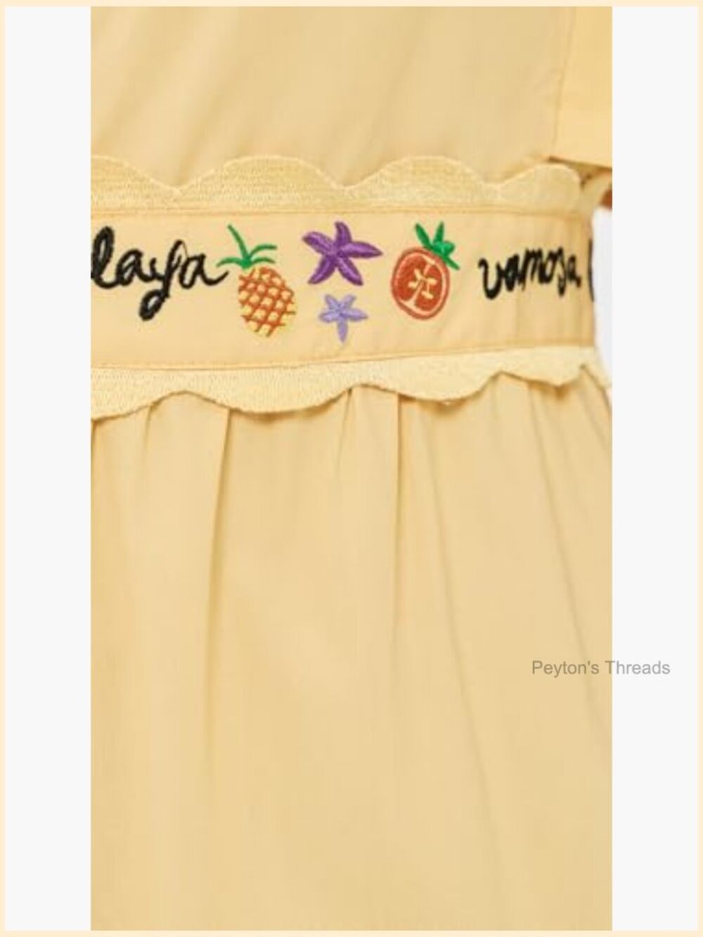 Lightweight Poplin Midi Dress with Embroidery - Picture 6 of 6